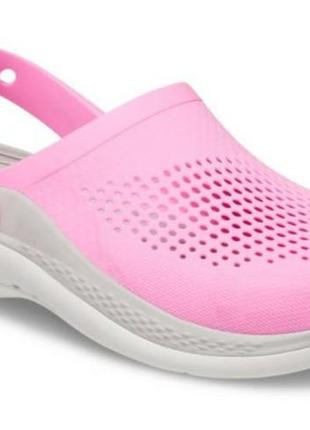 New crocs literide 360 clog iris розовые с серым