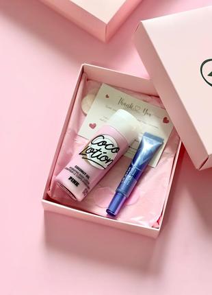 Подарочный набор вс vs victoria’s secret виктория секрет пенк бокс гифтбокс box gift box