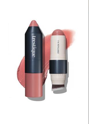 Компактные многофункциональные кремовые румяна в стеке-карандаши trestique mini blush stick