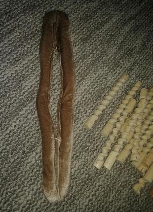 Бигуди для кудрей коклюшки без резинок и заколка для гульки