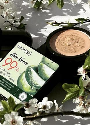 Кушон bioaqua aloe vera beauty air cushion no 1 (20 g) колір натуральний1 фото