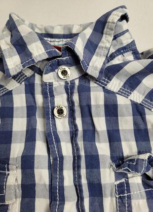 Рубашка рубашка коттон в клетку короткий рукав s.oliver2 фото