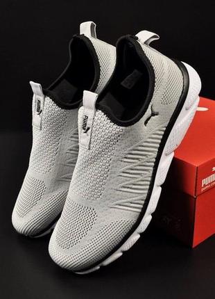 Кроссовки мужские puma gray &amp; white3 фото