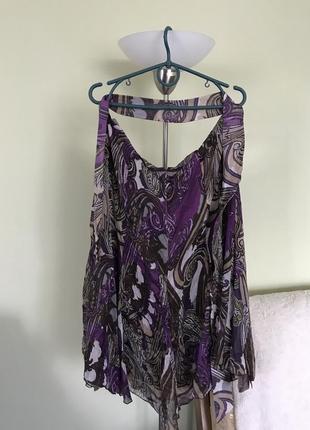 Летняя шифоновая юбка годэ с поясом2 фото