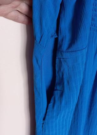 Яскраво синя шифонова сукня, платье миди шифон 50-52 р.6 фото