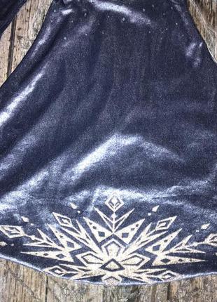 Новогоднее платье эльза с короной для девочки 6-7 лет, 116-122 см2 фото