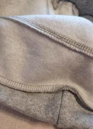 Утеплённые штаны джоггеры серого цвета3 фото