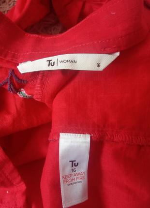 Натуральная моделирующая блуза вышиванка корсет, хлопок, tu5 фото