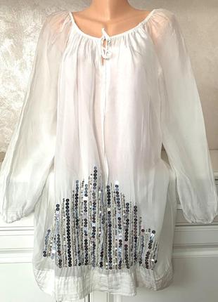 Сукня туніка з натурального шовку