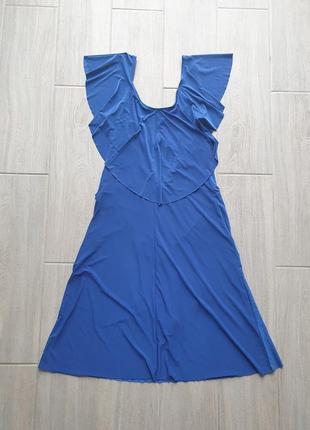 Синее ярусное платье, размер м2 фото