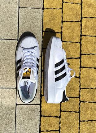 Adidas superstar white black4 фото