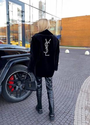 Женская брендовая бархатная демисизонная курточка уsl черная10 фото