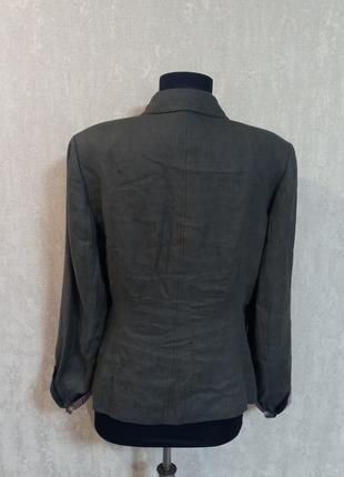Пиджак,жакет,блейзер с карманами,хаки лляной 100% лен качественный.2 фото