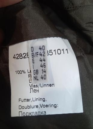 Піджак,жакет,блейзер з карманами ,хакі, лляний 100% льон якісний.4 фото