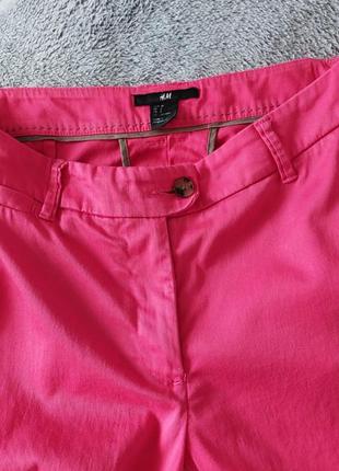 Розовые укороченные брюки h&amp;m4 фото