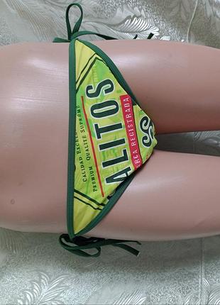 Низ от купальника  трусики трусы на завязках с надписями фирменные