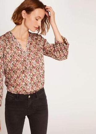 89.комфортная вискозная блузка в цветочный принт модного французского бренда la redoute.