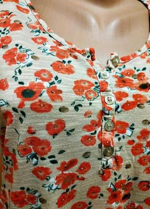 89.комфортна віскозна блузка у квітковий принт модного французького бренду la redoute.3 фото