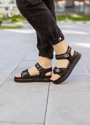 Кожаные сандалии босоножки chanel4 фото
