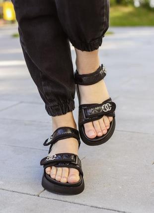 Кожаные сандалии босоножки chanel5 фото