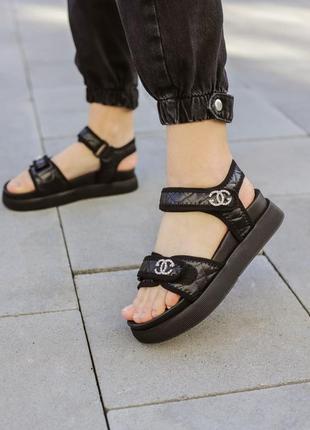 Кожаные сандалии босоножки chanel9 фото