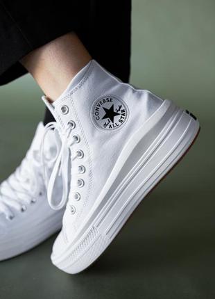 Женские белые кеды converse chuck taylor 🆕 высокие кеды конверс