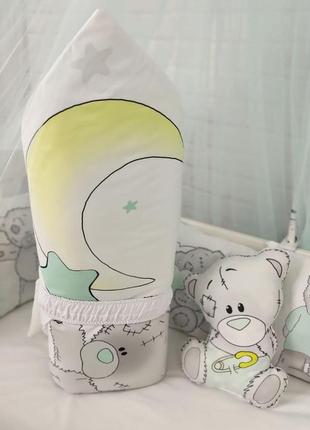 Комплект постільної білизни з ведмедиками для немовлят5 фото