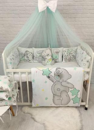 Комплект постельного белья с мишками для младенцев
