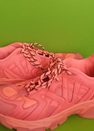 Bershka all neon multi-piece sneaker, яркие оранжевые кроссовки сникерсы, 393 фото