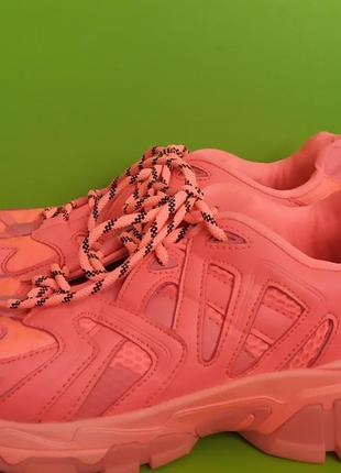Bershka all neon multi-piece sneaker, яркие оранжевые кроссовки сникерсы, 392 фото