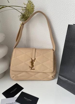 Жіноча бежева сумка ів сін лоран yves saint laurent