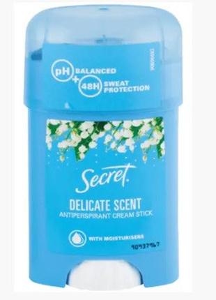 Кремовый антиперспирант secret "delicate scent", 40мл