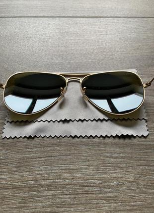 Очки солнцезащитные ray-ban rb3025 112/17 aviator blue flash mirrored lens metal8 фото