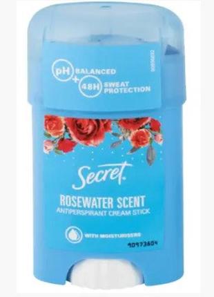 Кремовый антиперспирант secret "rosewater scent", 40мл
