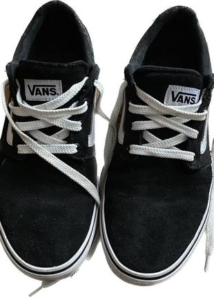 Кеди vans чорні натуральний замш та шкіра оригінал