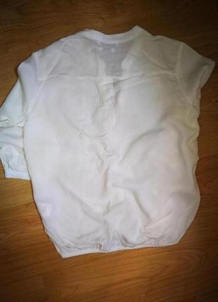 Лёгкая блузка reserved цвета слоновой кости4 фото