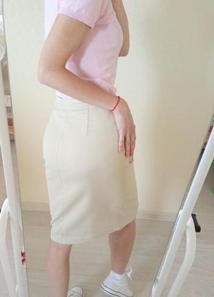 Джинсовая юбка с карманами4 фото