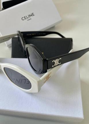 Белые женские очки селин celine glasses3 фото