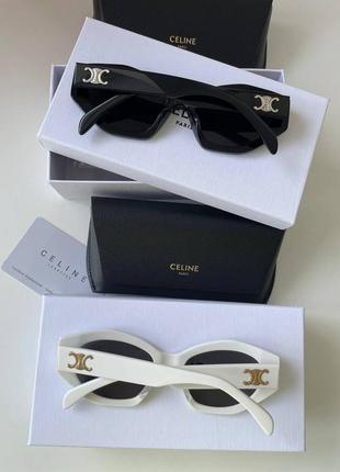 Белые женские очки селин celine glasses4 фото