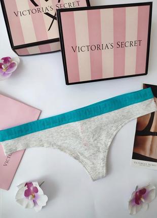 Victoria's secret original m 38 бавовняні трусики стрінги з широкою резинкою1 фото