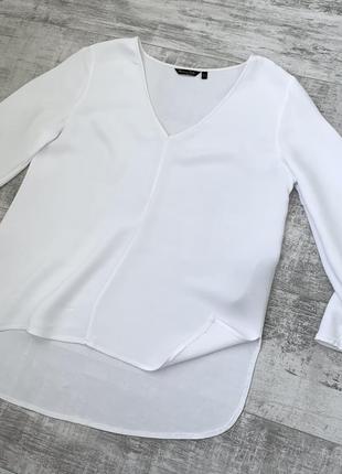 Удлиненная вискозная блуза рубашка massimo dutti свободного кроя 100% вискоза3 фото