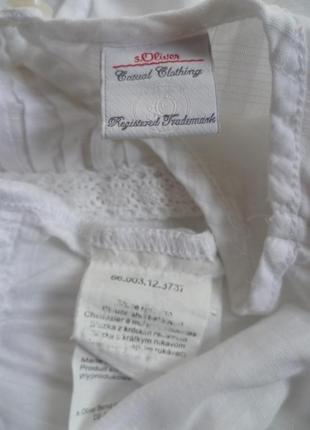 Белая блуза туника хлопок с кружевом5 фото