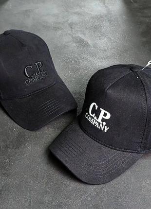 Брендова кепка c.p.company чорна / брендові чоловічі бейсболки сі пі компані
