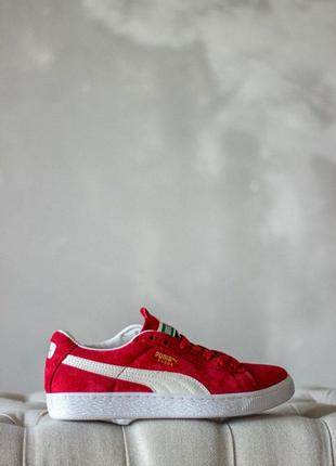 Стильные кроссовки puma из замши в красном цвете (весна-лето-осень)😍2 фото