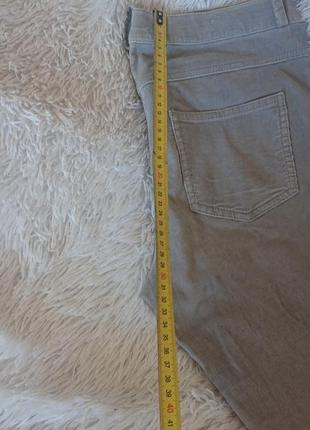 Брендовые вельветовые стрейчевые серые джинсы брюки9 фото