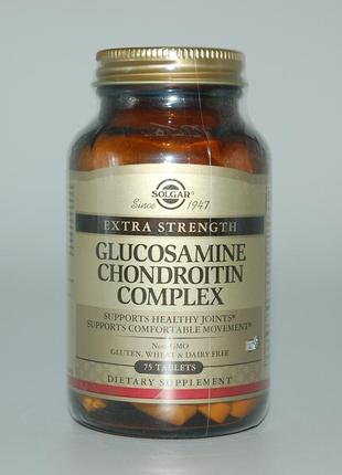 Глюкозамин хондроитин комплекс, solgar, 75 таблеток.