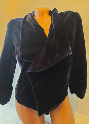 Стильна жіноча оксамитова накидка, піджак бархат,  жакет бархатний, болеро, кофта4 фото