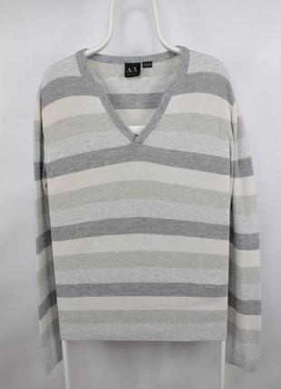 Пуловер armani exchange v-neck cotton pullover1 фото