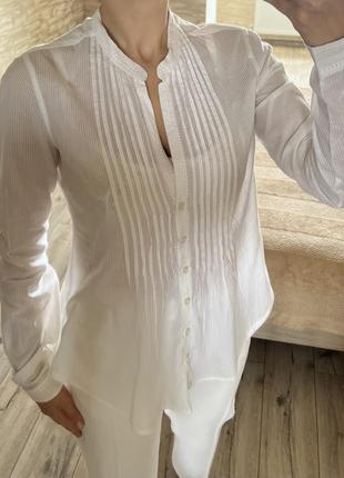 Белая блузка рубашка1 фото