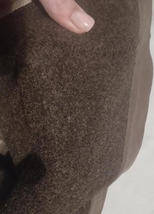 Сапоги сапоги замшевые замшевые замш коричневые каучуковая подошва кремовые бежевые шерсть5 фото
